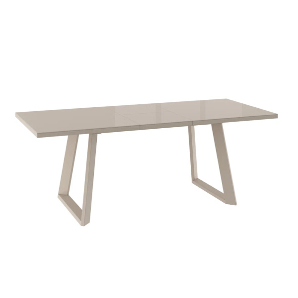 Стол LOFT LUX-160, раздвижной со стеклом 160(205)х90, КАПУЧИНО/КАПУЧИНО LOFT 160